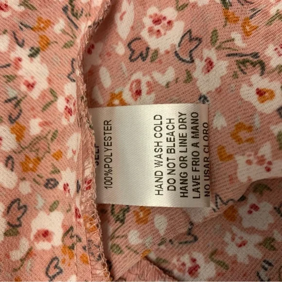 Easel NWT Floral Dress Pink Medium Oversized - Picture 7 of 8